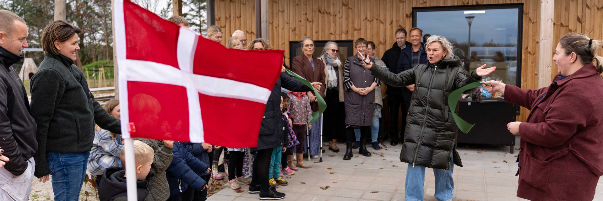 Billede fra åbningen af Årupvej Børnehus.