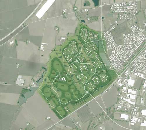 Oversigtsbillede af det nye boligområde Helheden.