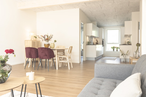 Interiørbillede fra de ny boliger på Gartneribakken.