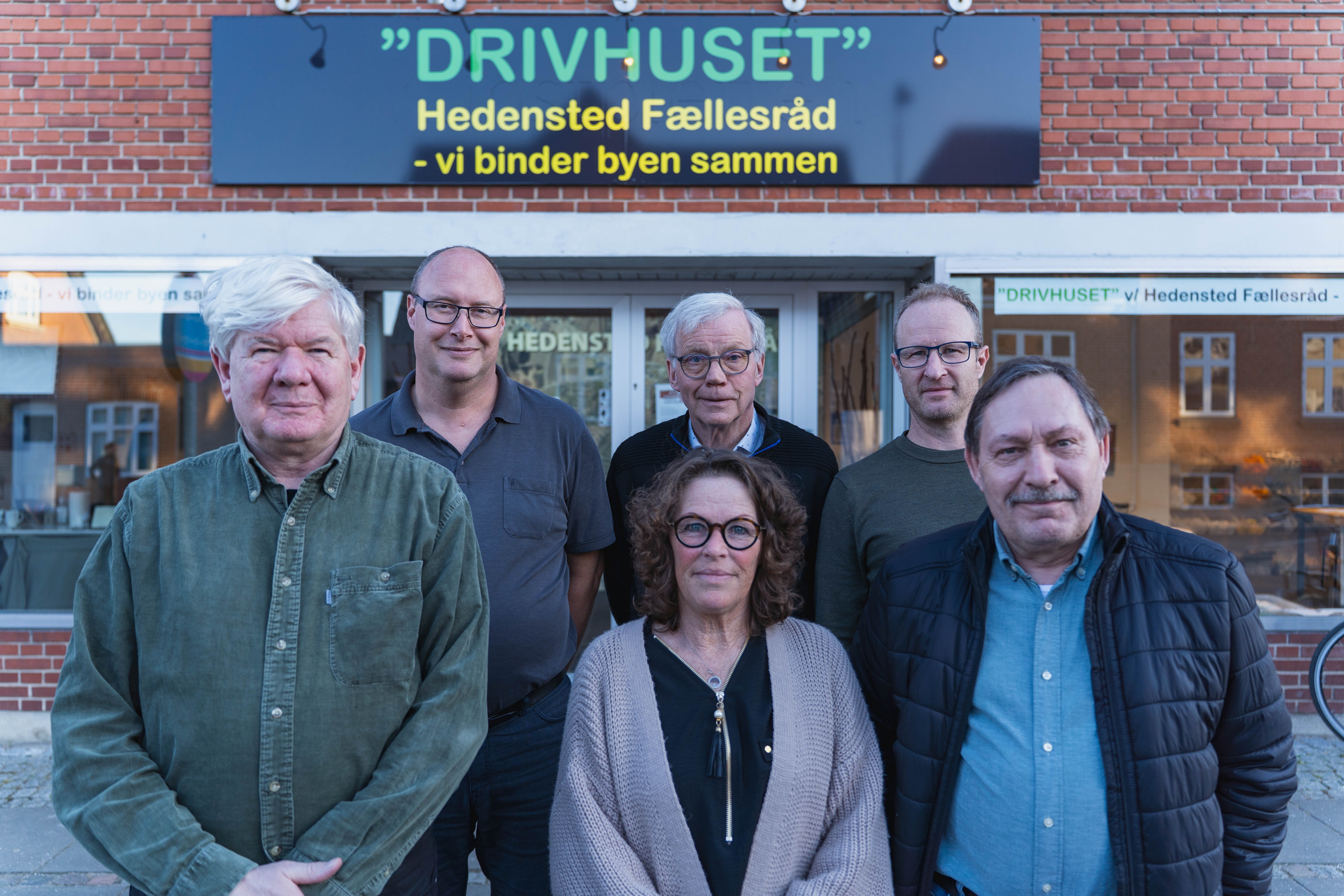 Gruppebillede af bestyrelsen i Hedensted Fællesråd.