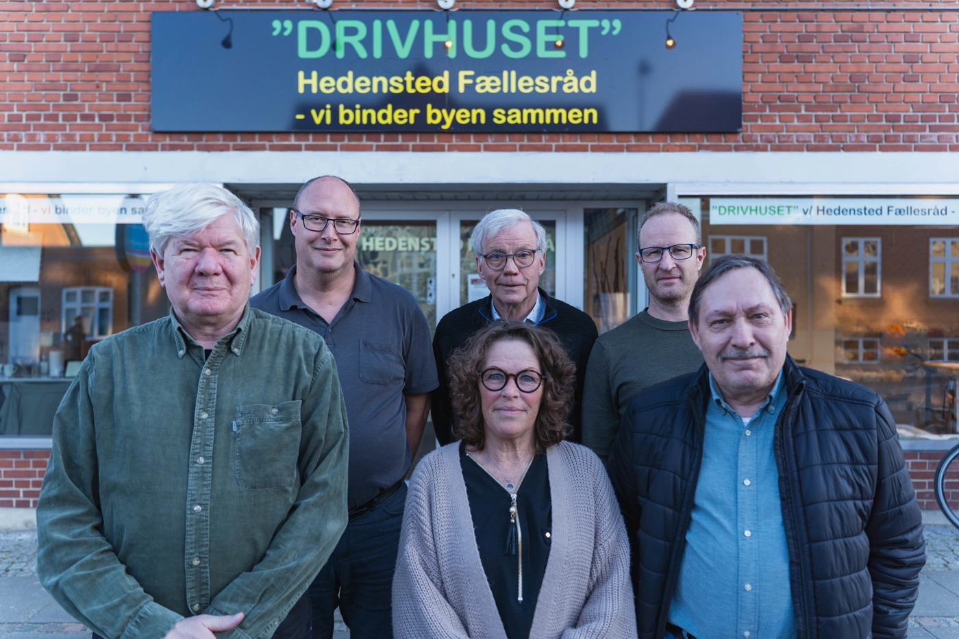 Gruppebillede af bestyrelsen i Hedensted Fællesråd.