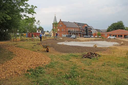 Et historisk billede af Trykkeriparken.