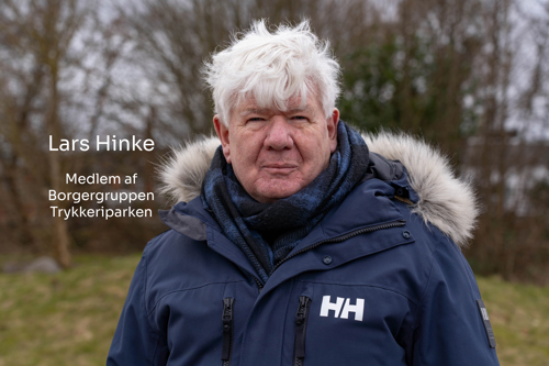 Portrætbillede af Lars Hinke, som er medlem af Borgergruppen Trykkeriparken.