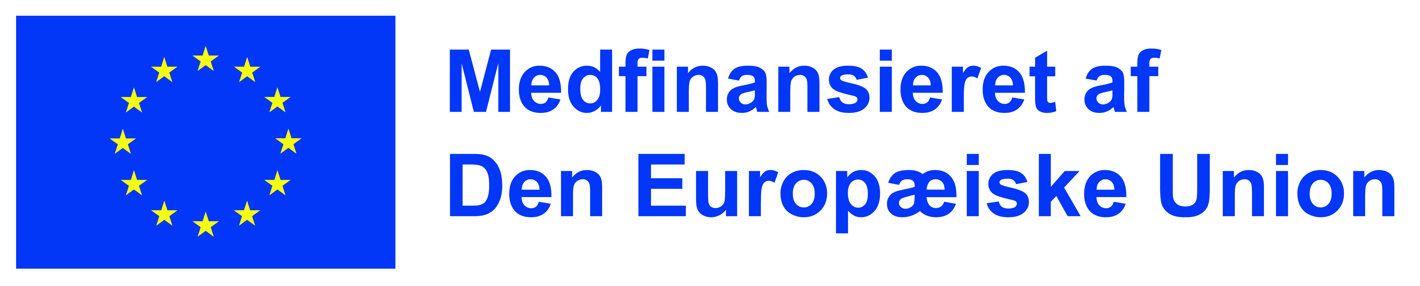 Billedet er et logo af EU, med teksten, medfinansieret af den Europæiske Union.